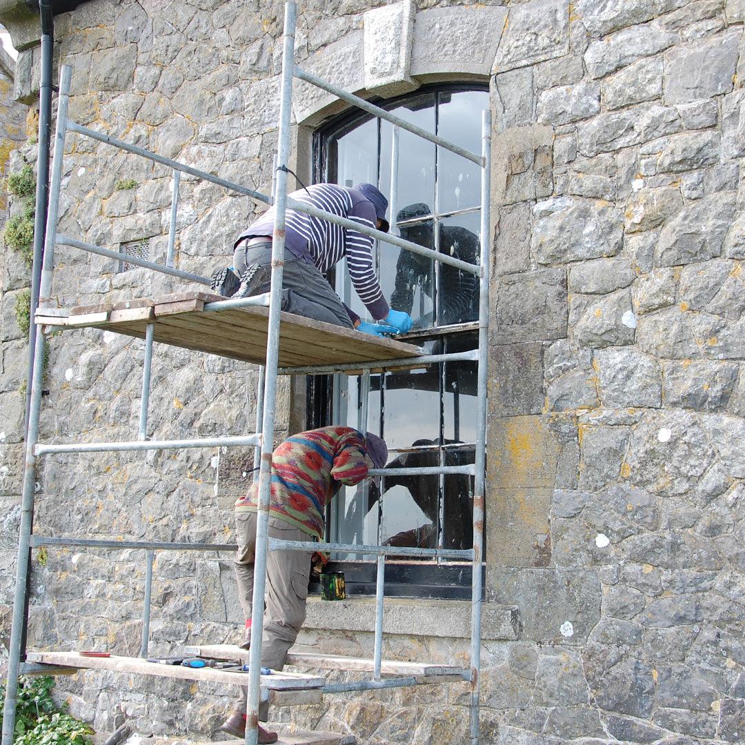 Restoring historic buildings at Steep Holm