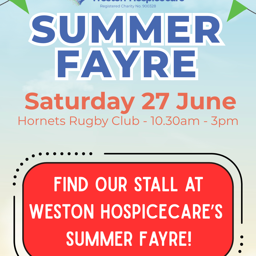 Supporting Weston Hospicecare Summer Fayre.